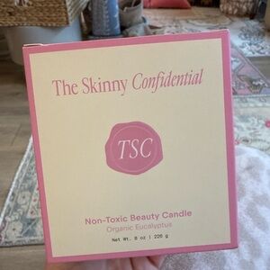 The Skinny Confidential Non-Toxic Beauty Candle | Pink Eucalyptus Soy Candle NIB